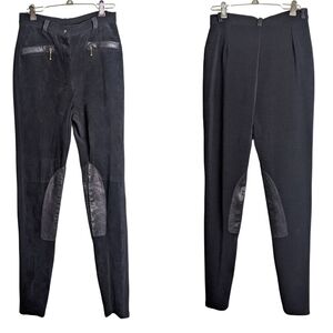 Vintage Laurence Roy Leather & Suede Patch Pants Women's Size Small